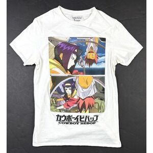 Cowboy Bebop T-Shirt Mens Small Funimation Sunrise Manga Japanese Anime White